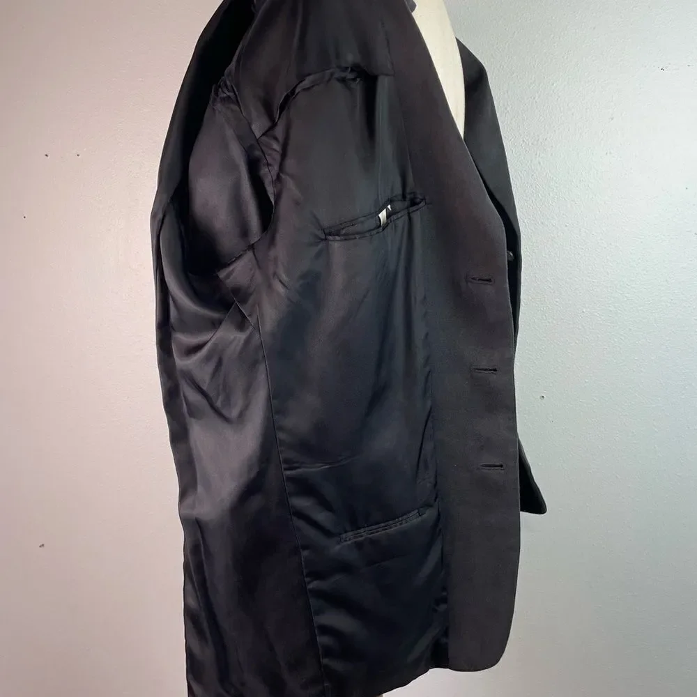 GianFranco Black Suede Sport Coat Size 42R EUC